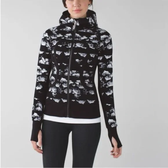 Lululemon Scuba Hoodie II Dream Rose Stripe | Neutral Blush Black | Size 6 - Picture 1 of 12